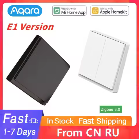 Aqara Smart Wall Switch E1 Wireless Switch E1 ZigBee 3.0 Smart Home With/No Neutral One Key Remote C