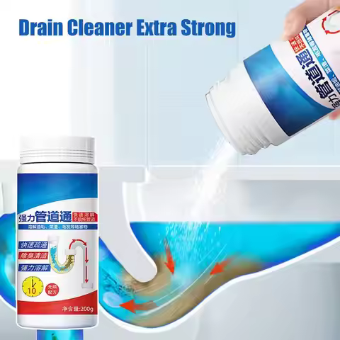 Drain Clog Remover Fast-Acting Multipurpose Drain Cleaner Powder Safe Drain Opener Powder Toilet Clo