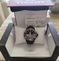 拍賣 近全新 TISSOT 天梭 Seastar 1000 海洋之星 機械錶 黑 2021年11月18日寶島購入 盒卡齊全 台北面交！！