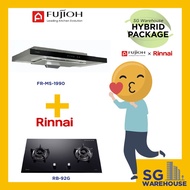 [RB-92G Rinnai Cooker Hob & FR-MS1990R-GBK Fujioh Hood] HYBRID COMBO