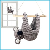 Woven Planter Basket Hand Crochet Sloth Indoor Plant Hanger Bohemian Style Indoor Outdoor Flower Pot Holder for tongsg tongsg