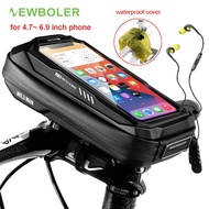 WILD MAN Waterproof Frame Cycling Bag 6.9in Phone Case Touch Screen Front Top Tube Bike Bag MTB Pack Bicycle Accessories