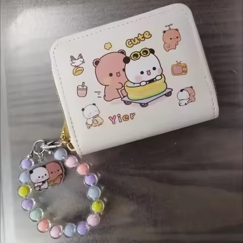 2025 New Original Bubu And Yier Cartoon Coin Purse Cute Panda Bubu And Dudu Kawaii Ins Wallet Storag