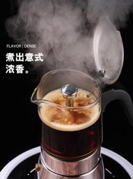 摩卡壺雙閥不銹鋼煮咖啡機家用器具萃取意式咖啡壺套裝戶外