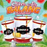 🔥HOT🔥 Sticker Air Balang Transparent Kalis Air - Aesthetic / Simple / Stylo / Tahan Lasak (ABT3)