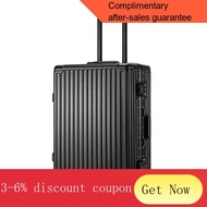 YQ44 Pierre Cardin（PIERRE CARDIN）Luggage Men's Aluminum Frame Universal Wheel Business Trolley Case24Inch Suitcase Passw