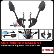 YAMAHA NMAX V1 SIDE MIRROR BRACKET MODIFY FRONT FAIRING ADJUSTABLE VISOR WINDSHIELD BRACKET