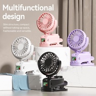 New model clip-on spray fan, hydrating spray fan with digital display, multifunctional rechargeable 