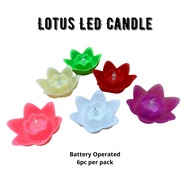 [SG Stock] 6pc LED Lotus Shape Candle Battery Operated Vesak Day Diwali Celebration