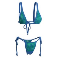 近全新 ZOEANNA 藍色三角鉤織比基尼 (Triangle Crochet Bikini | Islander)