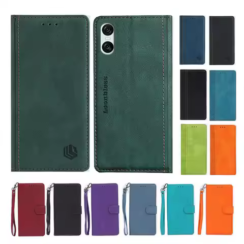 Xperia 10 Leather Flip Case For Sony Xperia 10 V VI IV III II Plus Lite Phone Case Etui Sony Xperia1