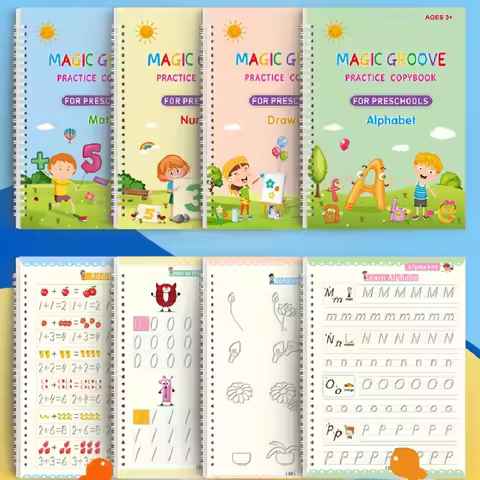 Magic Reusable Practice Copybook For Kids, The Print Handwriting Workbook-Writing Practice Book, For