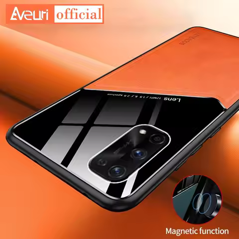 Luxury Car Holder Leather Phone Case For Realme 7 X7 Pro 7i C3 C11 C15 C17 Business Case Cover For O
