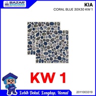 # Kia - Keramik Lantai Kamar Mandi Kasar Floor Tile Coral Blue 30X30