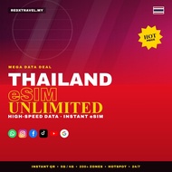 Thailand eSIM 5GB-50GB & Unlimited Data | QR Sent in Chat | Superfast 5G/4G | REDXTRAVEL.MY