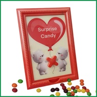 Candy Picture Frame Dispenser Cute Christmas Heart Bear Candy Container Desktop Decor Gumball Machin