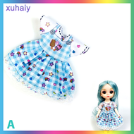 xuhaiy ชุดตุ๊กตา16ซม.สำหรับ1/12 BJD Ob11 Doll Dress UP ชุดเครื่องแต่งกายผู้หญิงของเล่นของขวัญ