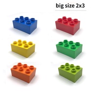 Large Brick Duplo 2x3 10pcs  DIY  Classic  Education  Building Blocks Compatible With lego  Large Br
