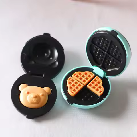 Dollhouse Mini Toaster Oven Waffle Pancake Food Kitchen Scene Miniature Food Simulation Model Toys D