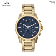 Armani Exchange Male's Banks Analog Watches (AX7151SET) - Quartz, Gold Case,44 MM Round Dial,Gold St