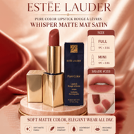 Estee Lauder Solid Color Matte Lipstick #333 (3.5g Full Size, 2.8g Mini Size) - Velvety Texture, Lon