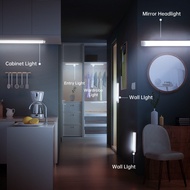 ตู้ไฟ LED ส่องสว่างไฟ LED กลางคืน1ชุดสุดสร้างสรรค์สำหรับบ้านห้องครัวห้องนอนตู้เสื้อผ้าไฟเซ็นเซอร์ LED แบบเคลื่อนไหวบันไดระเบียง