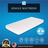 FREE PILLOW  Ready Stock  HONEY Mattress Single 5 INCHES Rebonded Foam/ Single Mattress