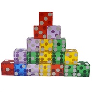 19MM Precision Acrylic Transparent Dice Casino Straight Angle Bet Colorful Dice Printable Logo Toy f