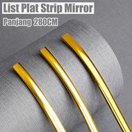 Mirror Strip Plate List Hairline Mirror Strip Plate List 2.8 Meters Long 2.8 Meter Long Wall Sticker