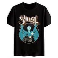 Men's Vintage Rock Band T-Shirt Black Gothic Print Short Sleeve For Concert Casual Outfit