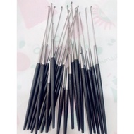 Stainless steel earwax stick, professional wooden handle ear picker