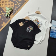 2026Evisu Baju-T Lelaki dan Wanita, Baju-T Bercetak, Baju-T Bergaya, Baju-T Longgar, Baju-T Perniaga
