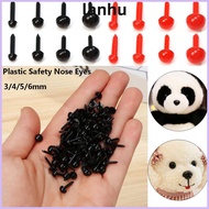 LANHU 100pcs/bag Stuffed Doll Eyes Mini 3mm/4mm/5mm/6mm DIY Plastic Animals Noses Accessories