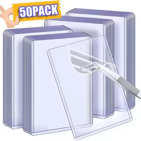 1-50PCS Transparent Korean Kpop Card Sleeve with Protective Film Clear Card Holder Idol Photo Game C