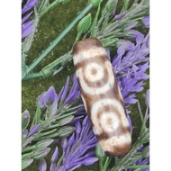 37.5mm X 12mm Old Mineral Pulp-covered Water Grass Agate Six Eye Dzi Beads Six Six Dashun Moss Agate