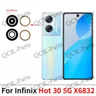 กระจกเลนส์กล้องถ่ายรูปด้านหลังด้านหลังพร้อมสติกเกอร์สำหรับ Infinix Hot 20 20 20S Play 30 5G 30i X669