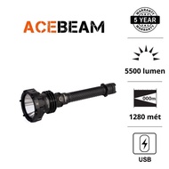 ACEBEAM P20 high beam flashlight, 5600 lumen brightness, 1454m range, 2x5000mAH battery