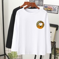 GARFIELD shock baju T-shirt lengan panjang lelaki perempuan Muslimah viral 2XL/long sleeve women men/baju labuh