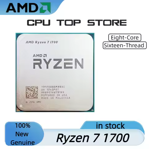 AMD Ryzen 7 1700 R7 1700 3.0 GHz 8-Core 16-Thread CPU Processor 65W YD1700BBM88AE Socket AM4 Hot Sal