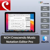 NCH Crescendo Music Notation Editor Pro 8.02 Lifetime for Intel and M1 Chip Apple Silicone MacOs/Mac