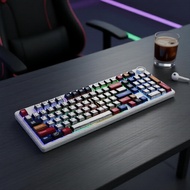 AULA F99 Pro Wireless Gaming Keyboard, Bluetooth Hotswappable Mechanical, Custom Cream with Comic Ke