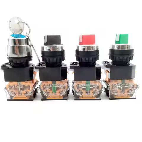 22mm Rotary Switch La38-11x2 / X3 Instantaneous / Locking 2 / 3 Position 10a400v Power Switch with K