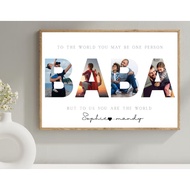 [FATHERS DAY] CUSTOM FATHERS DAY FRAME A4 SIZE GLOSSY PAPER