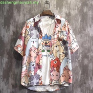 READY STOCK Men Hawaii Women Beach T-shirt Hawaii shirt men baju hawaii lelaki bunga pantai retro ba