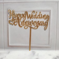 Topper HAPPY WEDDING / Topper Acrylic Happy Wedding Anniversary