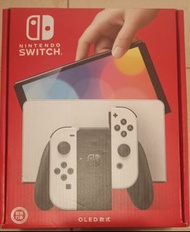 新版白色switch原廠底座+火牛+HDMI線+Joycon握把+腕帶