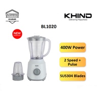 Khind Blender With Jug 1.0 Litre & Dry Mill Safety Lock Sirim 350W BL1012 BL1016