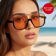 Ladies Half Frame Double Beam Sunglasses UV400 Classic Fashion Sunglasses  Kacamata Hitam Fesyen Kla