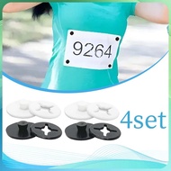 1 Set of 4 Running Chest Number Buttons Bib Running Race Bib Number Button Race Bib Holder