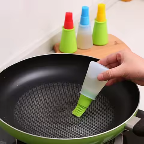 Kitchen Tools High Temperature Resistant Silicone Bottle Brush Bbq Brush Oil Brush Household Baking 